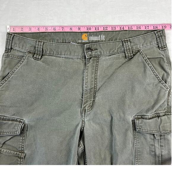Carhartt Men's Cargo Utility Shorts Size 38X10 Green - Picture 4 of 9
